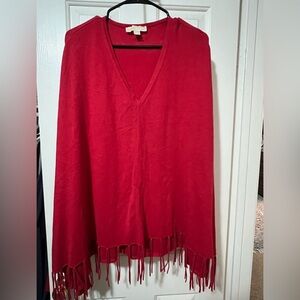 Red Michael Kors poncho